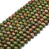 Natural Unakite Beads Strands G-P573-B03-01-2
