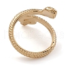 Ion Plating(IP) 304 Stainless Steel Snake Open Cuff Rings for Women RJEW-G285-63G-3