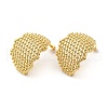 Rack Plating Brass Hollow Twist Stud Earrings for Women EJEW-D073-03G-1