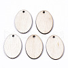Unfinished Natural Poplar Wood Pendants WOOD-S045-111-1