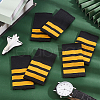 AHADERMAKER 3 Pairs 3 Styles Rectangle Polyester Pilot Epaulettes FIND-GA0003-90A-4