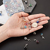Electroplate Faceted Glass Pendants HJEW-TA0001-05-7