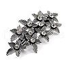 Flower Alloy Rhinestone Hair Barrettes PHAR-S604-01AS-02-2