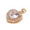 Brass Micro Pave Cubic Zirconia Pendants KK-E795-04KCG-2