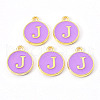 Golden Plated Alloy Enamel Charms X-ENAM-S118-10J-2