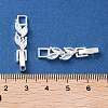Brass Fold Over Clasps ZIRC-WH0009-02S-3