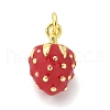 Brass Enamel Pendants X-KK-S511-01B-G-1