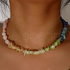 Bohemian Natural Mixed Stone Chip Beaded Chakra Necklaces VV5535-3
