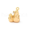 Brass Rhinestone Crystal Pendants KK-E793-07G-1