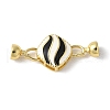 Brass Enamel Fold Over Clasps KK-M320-28G-1