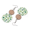 Acrylic and Poplar Stud Earrings EJEW-JE06337-4
