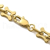 Ion Plating(IP) 304 Stainless Steel Bone Link Chain Bracelets BJEW-D030-13G-3