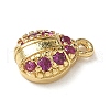 Brass Micro Pave Cubic Zirconia Charms KK-I276-38G-2