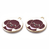 Eco-Friendly Alloy Enamel Pendants ENAM-Q437-054B-NR-3