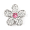 Brass Micro Pave Cubic Zirconia Slide Charms ZIRC-I068-19P-2