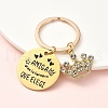 Alloy Rhinestone & 304 Stainless Steel Keychain KEYC-YW00094-06-1