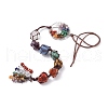Chakra Natural Mixed Gemstone Woven Pendant Decorations HJEW-JM00660-1