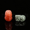 Dyed Natural Rainbow Alashan Agate Carved Beads PW-WGAE261-01-3