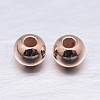 Round 925 Sterling Silver Spacer Beads STER-M103-04-3.5mm-RG-1