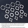 Unicraftale 80Pcs 4 Style 201 Stainless Steel Links Connectors STAS-UN0029-26-4