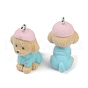 Flocky Resin Pendants FIND-A052-06I-2