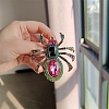 Spider Alloy Rhinestone Brooches for Backpack Clothes PW-WGAC6BD-01-4