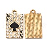 Rack Plating Alloy Crystal Rhinestone Pendants RB-L036-VF917-2-1