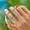 Bohemian Plastic & Resin Finger Rings for Women FS-WG55B4A-01-2