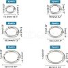 UNICRAFTALE 12Pairs 6 Styles 304 Stainless Steel Huggie Hoop Earrings EJEW-UN0001-47P-6