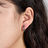 Rhodium Plated 925 Sterling Silver Huggie Hoop Earrings for Women DS9629-3-2