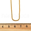 Brass Wheat Chains Necklaces for Women NJEW-D302-24G-5