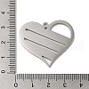Non-Tarnish 304 Stainless Steel Pendants STAS-K270-19P-3