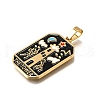 Tarot 304 Stainless Steel Enamel Pendants STAS-M119-09V-G-3
