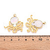 304 Stainless Steel Pave Natural Shell Pendants STAS-N115-23A-G-3