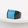 Rectangle Synthetic Turquoise Finger Ring FIND-PW0021-08D-EB-1