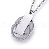 304 Stainless Steel Pendant Necklaces NJEW-G315-02P-2