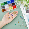 DICOSMETIC 1800Pcs 12 Colors Transparent Glass Beads Strands EGLA-DC0001-02-3