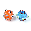 Handmade Pumpkin Spot Lampwork Beads LAMP-P064-02C-4