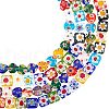 Olycraft 4 Strands 2 Style  Handmade Millefiori Glass Beads Strands LK-OC0001-08-1