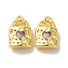 Brass Micro Pave Cubic Zirconia Pendants KK-H461-06G-01-1