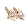 Brass Micro Pave Cubic Zirconia Pendants KK-Z112-09G-1