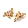 Brass Micro Pave Cubic Zirconia Pendants KK-C037-13G-3