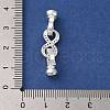 Rack Plating Brass Pave Clear Cubic Zirconia Fold Over Clasps KK-M285-31B-02S-3