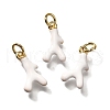 Brass Enamel Pendants KK-Q043-28A-01-1