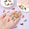 30Pcs 6 Styles Alloy Enamel Pendants ENAM-CJ0005-13-4