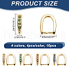 ARRICRAFT 16Pcs 4 Colors Rack Plating Brass Pave Cubic Zirconia Snap on Bails KK-AR0003-55G-2