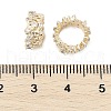 Brass Micro Pave Cubic Zirconia European Beads KK-K297-47KCG-2