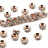 Brass Rhinestone Spacer Beads RB-A020-7mm-01RG-1