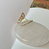Brass Crystal Rhinestone Open Cuff Rings for Women FS-WGC2A84-04-2