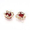 Brass Micro Pave Cubic Zirconia Pendants ZIRC-T016-12-2